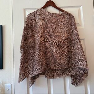 Animal Print Poncho Top - Alice and Olivia